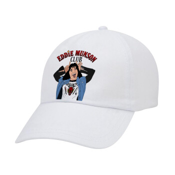 Eddie Munson, Καπέλο Ενηλίκων Baseball Λευκό 5-φύλλο (POLYESTER, ΕΝΗΛΙΚΩΝ, UNISEX, ONE SIZE)