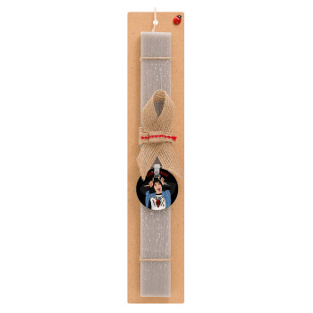 Eddie Munson, Easter Set, wooden keychain & scented Easter candle flat (30cm) (GRAY)