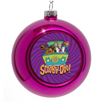 Scooby Doo car, Purple Christmas tree ornament bauble 8cm