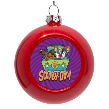 Scooby Doo car, Red Christmas tree ornament bauble 8cm