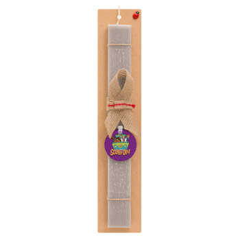 Scooby Doo car, Easter Set, wooden keychain & scented Easter candle flat (30cm) (GRAY)