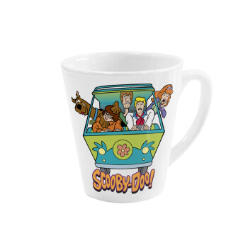 Scooby Doo car, Κούπα κωνική Latte Λευκή, κεραμική, 300ml