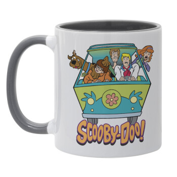 Scooby Doo car, Mug colored grey, ceramic, 330ml