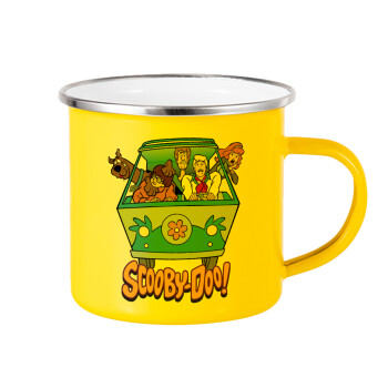 Scooby Doo car, Yellow Enamel Metallic Cup 360ml