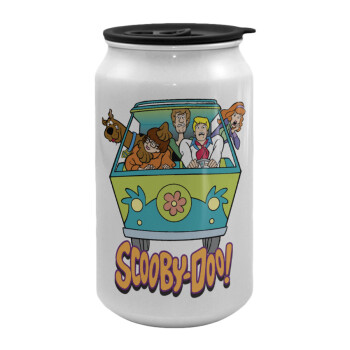 Scooby Doo car, Κούπα ταξιδιού μεταλλική με καπάκι (tin-can) 500ml