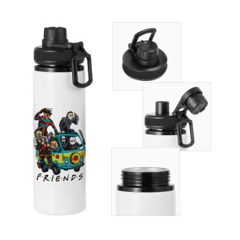 Halloween Friends Scooby Doo, Metal water bottle with safety cap, aluminum 850ml