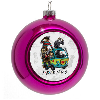 Halloween Friends Scooby Doo, Purple Christmas tree ornament bauble 8cm