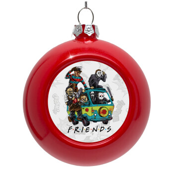 Halloween Friends Scooby Doo, Red Christmas tree ornament bauble 8cm