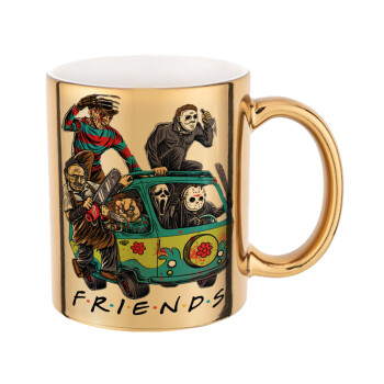 Halloween Friends Scooby Doo, Mug ceramic, gold mirror, 330ml