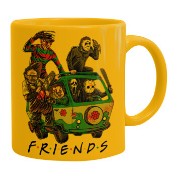 Halloween Friends Scooby Doo, Ceramic coffee mug yellow, 330ml (1pcs)