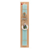 Easter Set, wooden keychain & aromatic flat Easter candle (30cm) (TURQUOISE)