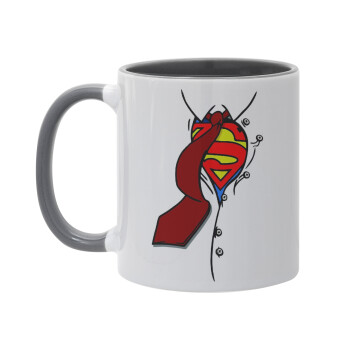 SuperDad, Mug colored grey, ceramic, 330ml