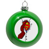 Green Christmas tree ornament bauble 8cm