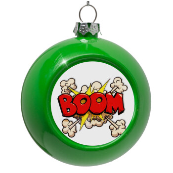 BOOM!!!, Green Christmas tree ornament bauble 8cm