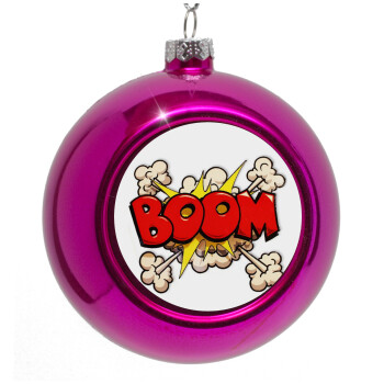 BOOM!!!, Purple Christmas tree ornament bauble 8cm