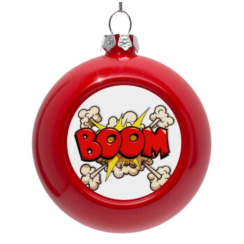 BOOM!!!, Red Christmas tree ornament bauble 8cm