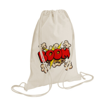 BOOM!!!, Τσάντα πλάτης πουγκί GYMBAG natural (28x40cm)