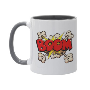 BOOM!!!, Mug colored grey, ceramic, 330ml