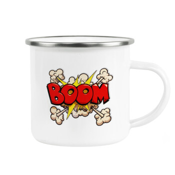 BOOM!!!, Metallic enamel cup white 360ml