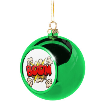 BOOM!!!, Green Christmas tree ornament ball 8cm