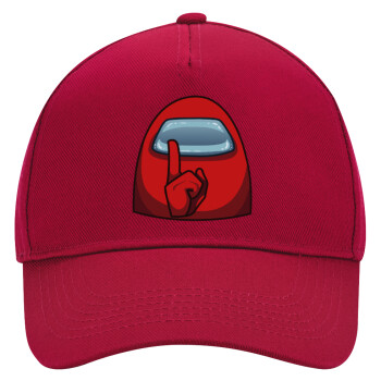 Among US, Adult Ultimate Hat RED, (100% COTTON DRILL, ADULT, UNISEX, ONE SIZE)