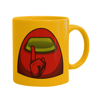 Among US, Ceramic coffee mug yellow, 330ml (1pcs)