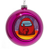 Purple Christmas tree ornament bauble 8cm