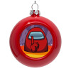 Red Christmas tree ornament bauble 8cm