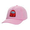 Casual children's baseball cap, 100% Cotton Twill, PINK (COTTON, CHILDREN'S, ONE SIZE)