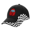 Adult Ultimate BLACK RACING Cap, (100% COTTON DRILL, ADULT, UNISEX, ONE SIZE)