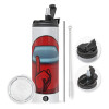 Travel Tumbler 2 Lids, with metal straw & cleaning brush (Stainless steel 304 Food grade, BPA free, 600ml)