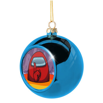 Among US, Blue Christmas tree ball ornament 8cm