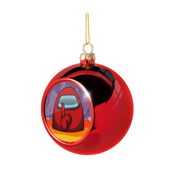 Among US, Χριστουγεννιάτικη μπάλα δένδρου Κόκκινη 8cm