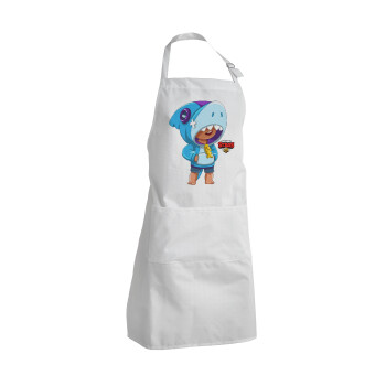 Brawl Stars Leon Shark, Adult Chef Apron (with sliders and 2 pockets)