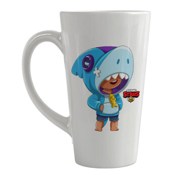 Brawl Stars Leon Shark, Κούπα κωνική Latte Μεγάλη, κεραμική, 450ml