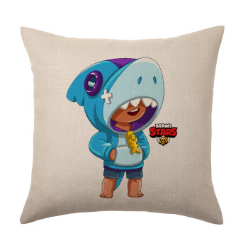 Brawl Stars Leon Shark, Μαξιλάρι καναπέ ΛΙΝΟ 40x40cm περιέχεται το  γέμισμα