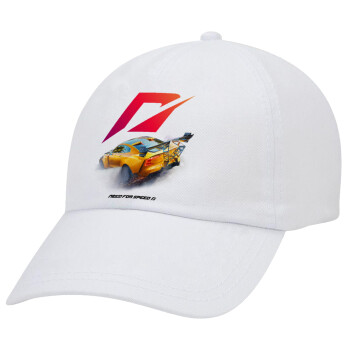 Need For Speed, Adult Baseball Cap White 5-panel (POLYESTER, ADULT, UNISEX, ONE SIZE)