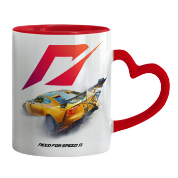 Need For Speed, Mug heart red handle, ceramic, 330ml