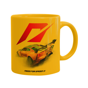 Need For Speed, Ceramic coffee mug yellow, 330ml (1pcs)