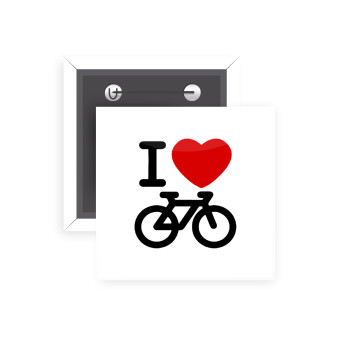 I love Bike, Κονκάρδα παραμάνα τετράγωνη 5x5cm