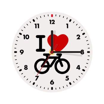 I love Bike, Wooden wall clock (20cm)