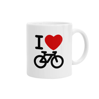 I love Bike, Ceramic coffee mug, 330ml (1pcs)