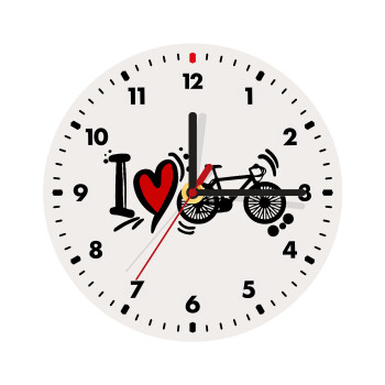 I love my bike, Wooden wall clock (20cm)