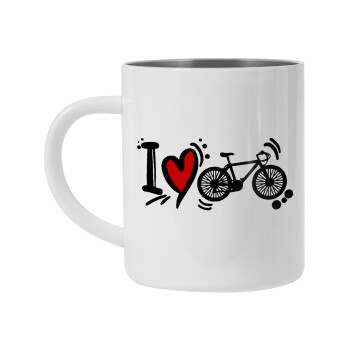 I love my bike, Mug Stainless steel double wall 300ml