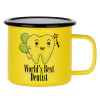 Metallic enamel MATT Yellow cup 360ml