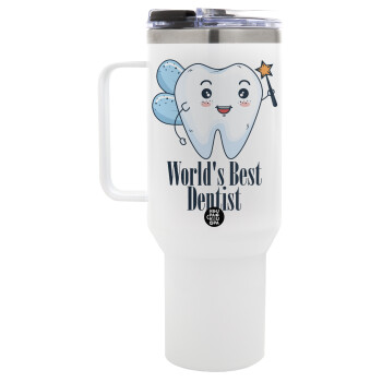 World's Best Dentist, Mega Stainless steel Tumbler with lid, double wall 1,2L