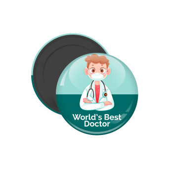 World's Best Doctor, Μαγνητάκι ψυγείου στρογγυλό διάστασης 5cm