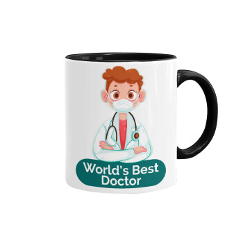 World's Best Doctor, Mug colored black, ceramic, 330ml