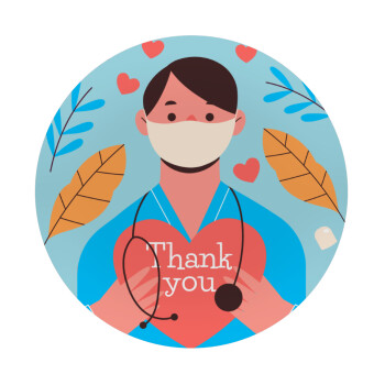 Doctor Thanks You, Mousepad Round 20cm