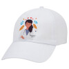 Adult Baseball Cap White 5-panel (POLYESTER, ADULT, UNISEX, ONE SIZE)